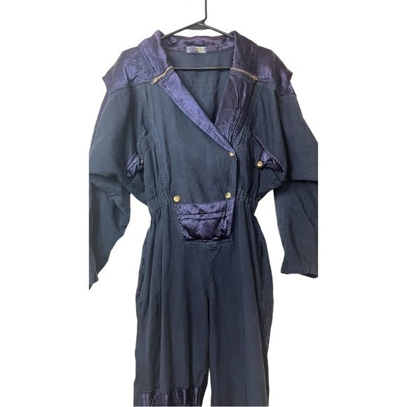 RARE VINTAGE Victor Obadidono Paris Jumpsuit Coveralls 100% Cotton Size Small - Picture 6 of 14